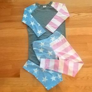 Lularoe Americana os leggings & xxs top